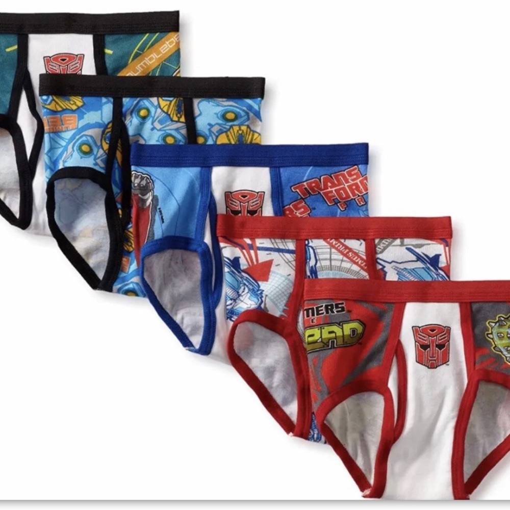 Fruit of the Loom Little Boys' Transformer Prime Brief , Printed, 8(Pack of 5)